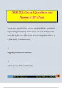 NUR 213 - Exam 3 Questions and Answers 100&percnt; Pass
