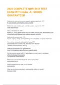 2025 COMPLETE NUR 5433 TEST  EXAM WITH Q&A  A&plus; SCORE  GUARANTEED 