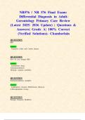 NR576 &sol; NR 576 Final Exam&colon; Differential Diagnosis in Adult-Gerontology Primary Care Review &lpar;Latest 2025&sol; 2026 Update&rpar; &vert; Questions & Answers&vert; Grade A&vert; 100&percnt; Correct &lpar;Verified Solutions&rpar;- Chamberlain