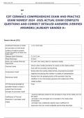 CDT CERMAICS COMPREHENSIVE EXAM AND PRACTICE  EXAM NEWEST 2024 -2025 ACTUAL EXAM COMPLETE  QUESTIONS AND CORRECT DETAILED ANSWERS &lpar;VERIFIED  ANSWERS&rpar; &vert;ALREADY GRADED A&plus; 