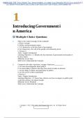 Test Bank For Government in America: People, Politics, and Policy 18th Edition All Chapters - 9780136966265