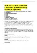 NUR 241 Final ExamVeal Chop&lpar;111 questions fully solved & updated&rpar;&period;