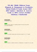 NR 606&sol; NR606 Midterm Exam&colon; Diagnosis & Management in Psychiatric-Mental Health II Guide &lpar;Latest 2025&sol; 2026 Update&rpar; &vert; Questions & Answers&vert; Grade A&vert; 100&percnt; Correct &lpar;Verified Solutions&rpar;- Chamberlain