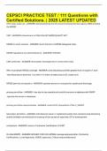 CEPSCI PRACTICE TEST &sol; 111 Questions with Certified Solutions&period; &vert; 2025 LATEST UPDATED