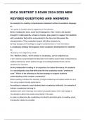 RICA SUBTEST 2 EXAM 2024-2025 NEW REVISED QUESTIONS AND ANSWERS 