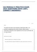 CAI MODULE 5 PRACTICE EXAM 2025 QUESTIONS WITH 100&percnt; CORRECT ANSWERS&excl;&excl;