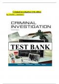 Test Bank For Criminal Investigation 11th Edition By Charles R.Swanson | All Chapters | Latest & Updated Version A+
