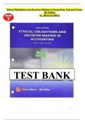 Test Bank for Ethical Obligations and Decision-Making in Accounting Text and Cases 6th Edition By Steven Mintz&comma; William Miller