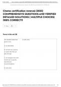 Chemo certification renewal &lpar;2025&rpar; COMPREHENSIVE QUESTIONS AND VERIFIED DETAILED SOLUTIONS &lpar; MULTIPLE CHOICES&rpar; &vert;100&percnt; CORRECT&excl;&excl;