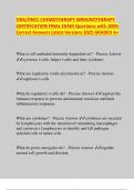 ONS ONCC CHEMOTHERAPY IMMUNOTHERAPY CERTIFICATION FINAL EXAM Questions with 100-