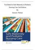 Test Bank For Safe Maternity & Pediatric Nursing Care 2nd Edition &lpar; Luanne Linnard-Palmer&comma; Gloria Haile Coats&rpar; All Chapters 1-38&vert; Latest Edition 2025