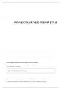MINNESOTA PERMIT TEST QUESTIONS WITH ANSWERS &lpar;100&percnt; CORRECT&rpar; &sol;A&plus; GRADE ASSURED
