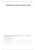 MN DRIVERS ED PERMIT TEST &lpar;100&percnt; CORRECT&rpar; &sol;A&plus; GRADED 