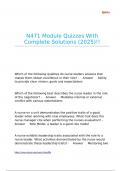 N471 Module Quizzes With Complete Solutions &lpar;2025&rpar;&excl;&excl;