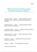 N471 U3 Clinical Prevention Verified Answers &lpar;2025&rpar;&excl;&excl;
