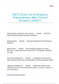 N471 Exam -2 Emergency Preparedness With Correct Answers &lpar;2025&rpar;&excl;&excl;