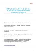 N471 Exam 1&comma; N471 Exam -1 Public Health With Complete Solutions &lpar;2025&rpar;&excl;&excl;