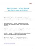 N471 Exam -1 Public Health Verified Answers &lpar;2025&rpar;&excl;&excl;