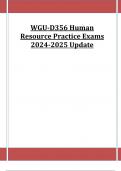 WGU-D356 Human Resource Exams 2024-2025 Bundle 