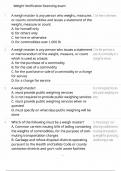 Weight Verification licensing exam&vert; update 2025