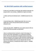 AIC 304 STUDY questions with verified answers