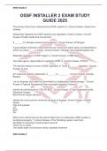 OSSF INSTALLER 2 EXAM STUDY GUIDE 2025