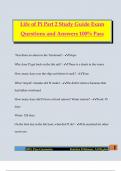 Life of Pi Part 2 Study Guide Exam Questions and Answers 100&percnt; Pass