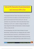 Life of Pi Characters Exam Questions and Answers 100&percnt; Pass