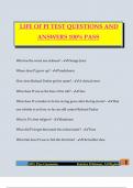 LIFE OF PI TEST QUESTIONS AND ANSWERS 100&percnt; PASS