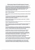 Pharmacology Chapter 40 Possible Questions & Answers