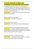 General Mechanic Privileges and Limitations Exam Questions And Answers&period;docx