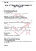HFMA CSPR EXAM QUESTIONS AND ANSWERS 2025 GRADED A&plus;