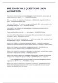 MIE 330 EXAM 2 QUESTIONS 100&percnt; ANSWERED&period;