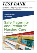 Test Bank for Safe Maternity & Pediatric Nursing Care 3rd Edition by Luanne Linnard-Palmer