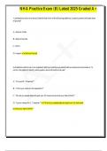 NHA Practice Exam &lpar;B&rpar; Latest 2025 Graded A&plus;