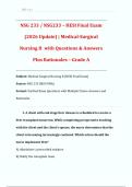 NSG 233 &sol; NSG233 &ndash; HESI Final Exam &lpar;2026 Update&rpar; &vert; Medical-Surgical Nursing II  with Questions & Answers Plus Rationales &ndash; Grade A