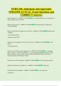 NURS 168&colon; Androgens and Aggression  UPDATED ACTUAL  Exam Questions and  CORRECT Answers