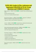 NURS 168&colon; Gender & Play-Androgens and  Aggression UPDATED ACTUAL  Exam  Questions and CORRECT Answers 