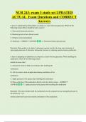 NUR 243- exam 3 study set UPDATED  ACTUAL  Exam Questions and CORRECT  Answers 