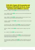 NUR 168&colon; Chapter 40 Oxygenation and  Perfusion UPDATED ACTUAL  Exam  Questions and CORRECT Answers