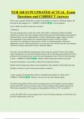 NUR 168 ECPI UPDATED ACTUAL  Exam  Questions and CORRECT Answers 
