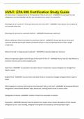 HVAC&colon; EPA 608 Certification Study Guide