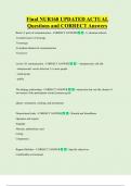 NURS 168   Bundled Exam Questions WITH  CORRECT Answers