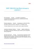 EMT OB-GYN Verified Answers &lpar;2025&rpar;&excl;&excl;