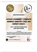  APC2602 Assignment 1 &lpar;COMPLETE ANSWERS&rpar; Semester 1 2025&semi; 100&percnt; correct solutions and explanations&period; 