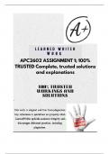 APC2602 ASSIGNMENT 1&semi; 100&percnt; TRUSTED Complete&comma; trusted solutions and explanations