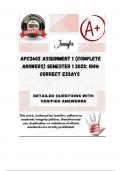  APC2602 Assignment 1 &lpar;COMPLETE ANSWERS&rpar; Semester 1 2025&semi; 100&percnt; correct solutions and explanations&period; 