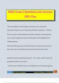 HIEU Exam 2 Questions and Answers 100&percnt; Pass