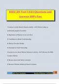 HIEU 201 Test 1 &lpar;LU&rpar; Questions and Answers 100&percnt; Pass