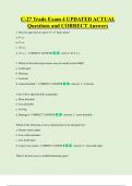 C-27 Trade Exam 4 UPDATED ACTUAL   Questions and CORRECT Answers 